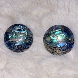 Vintage Abalone Shell Earrings